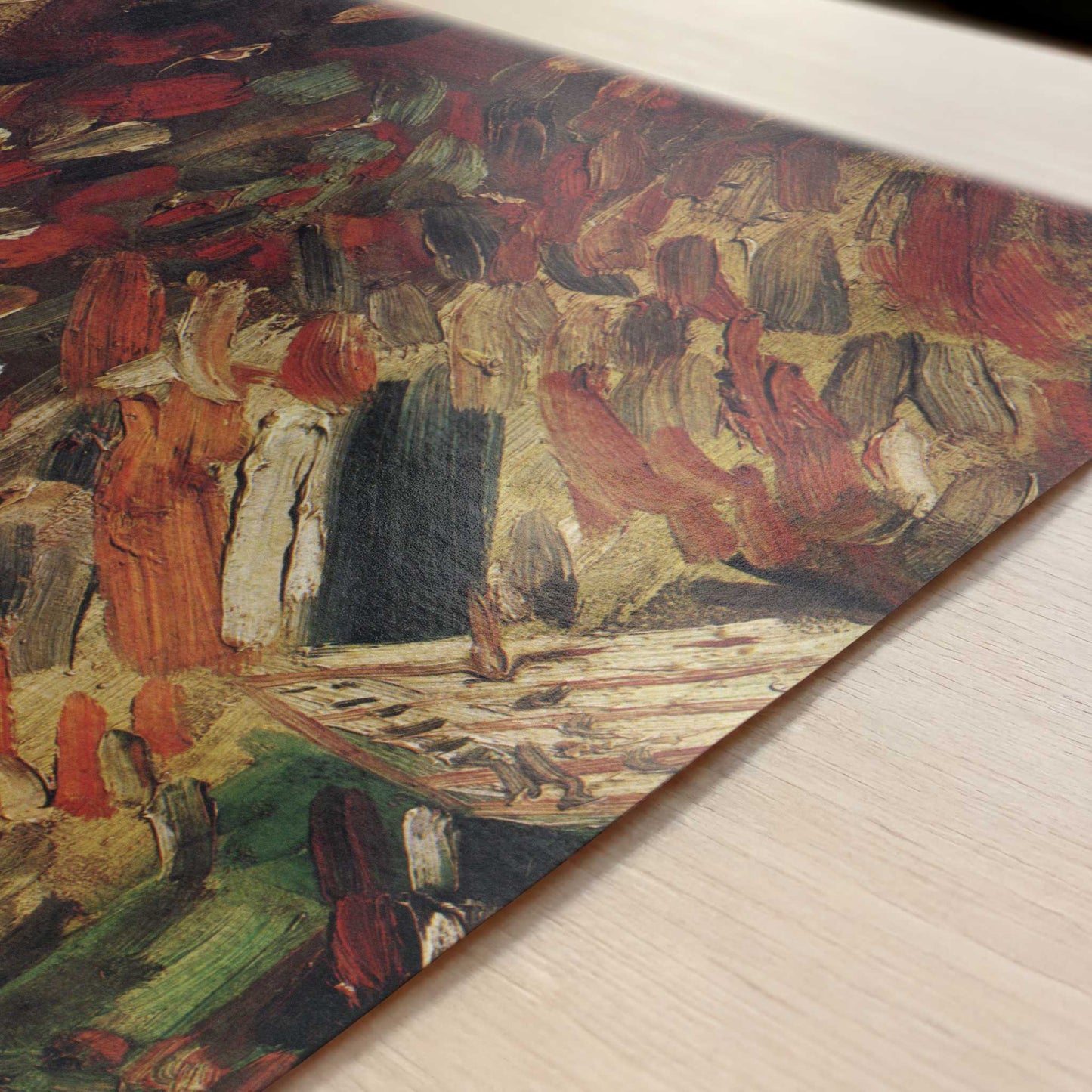 Fourteenth of July in Paris (1880s) by Van Gogh – Art Print - Close-up detail of the art print