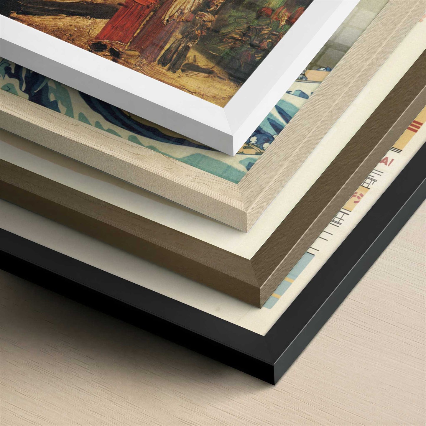 Fourteenth of July in Paris (1880s) by Van Gogh – Art Print - Close-up detail of the different frames