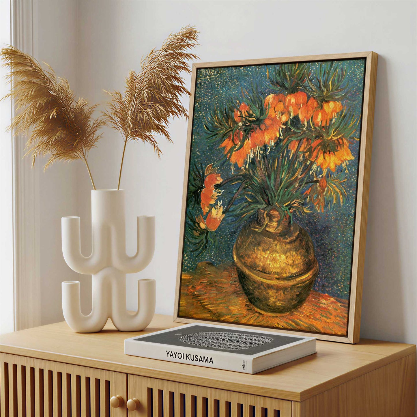 Framed Canvas - Framed canvas in a stylish interior setting