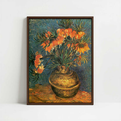 Framed Canvas - Framed canvas in dark wood color frame