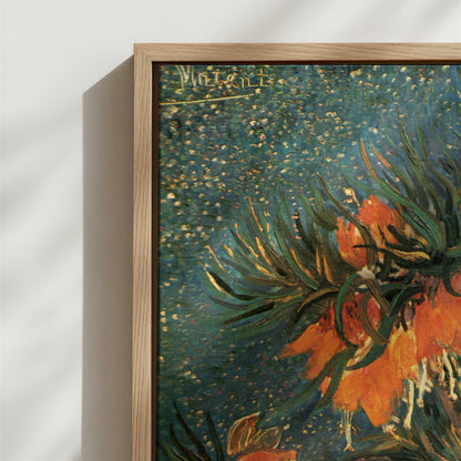 Framed Canvas - Close-up detail and texture of the framed canvas