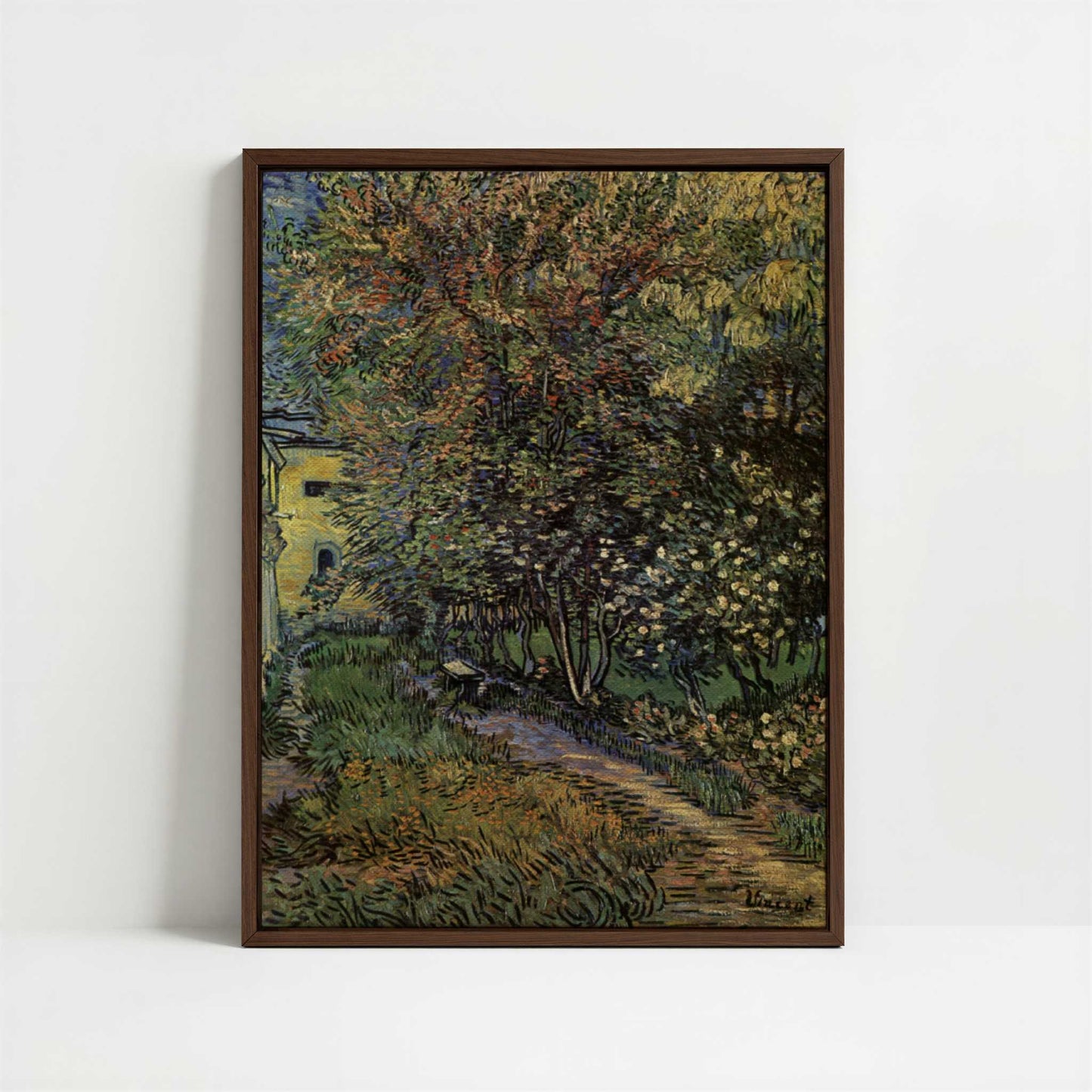 Framed Canvas - Framed canvas in dark wood color frame