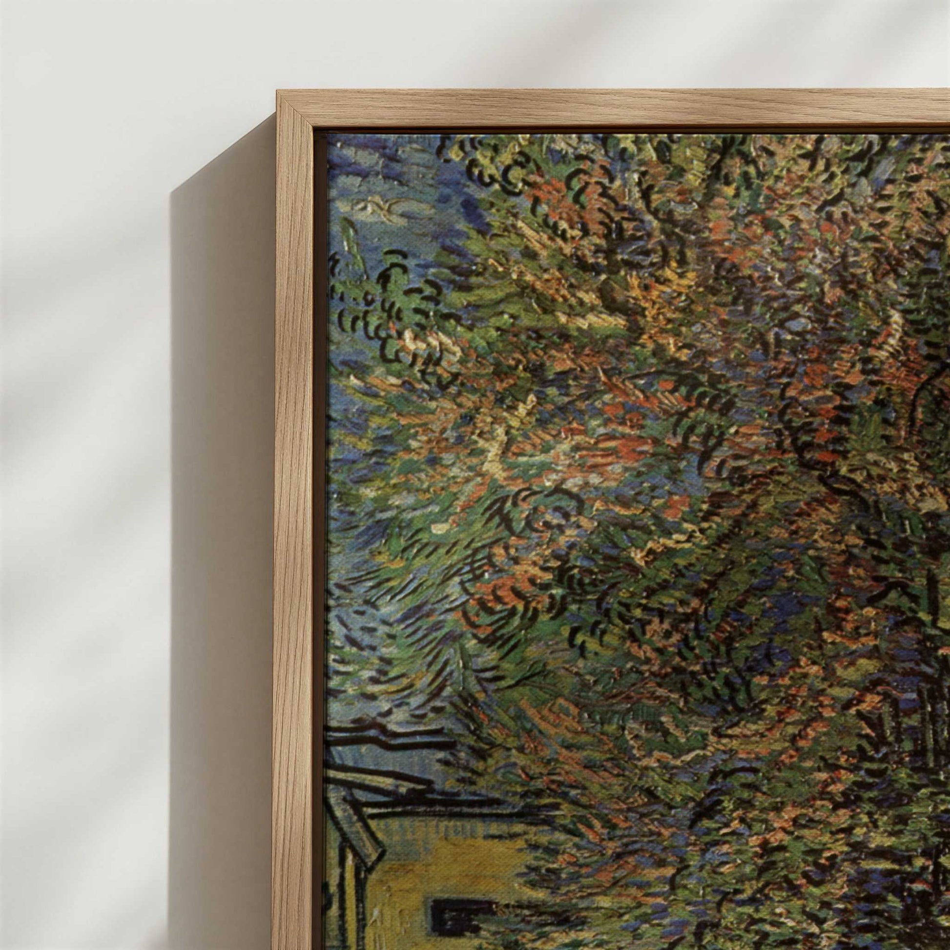 Framed Canvas - Close-up detail and texture of the framed canvas