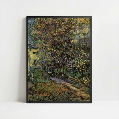 Garden of St. Paul's Hospital, Saint-Remy (1889) by Van Gogh – Art Print - Art print in black frame
