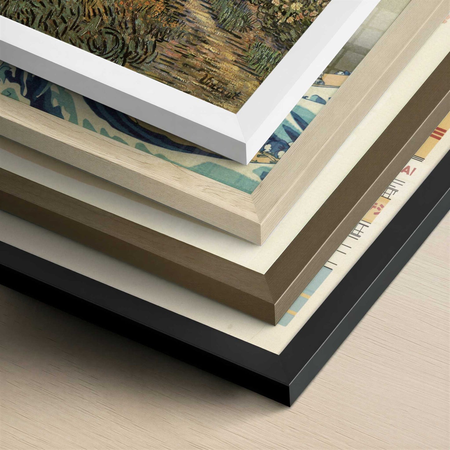 Garden of St. Paul's Hospital, Saint-Remy (1889) by Van Gogh – Art Print - Close-up detail of the different frames