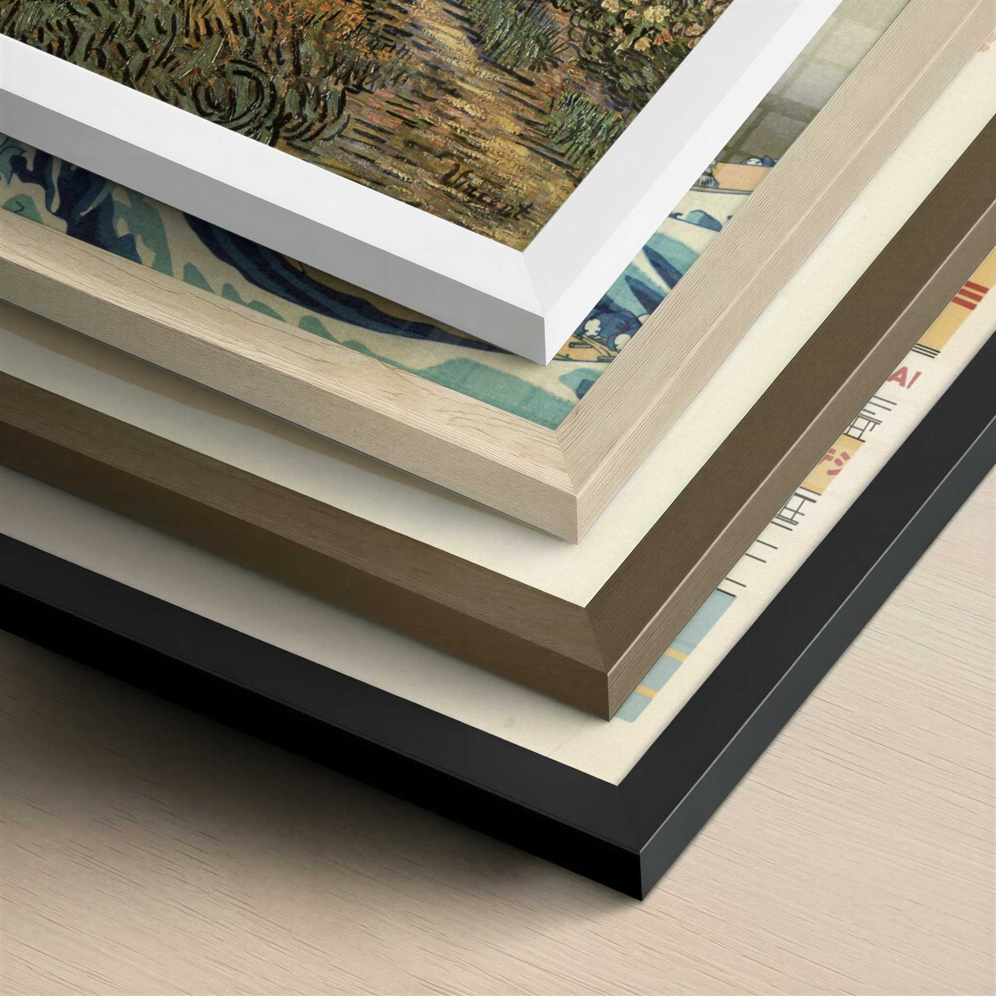 Garden of St. Paul's Hospital, Saint-Remy (1889) by Van Gogh – Art Print - Close-up detail of the different frames