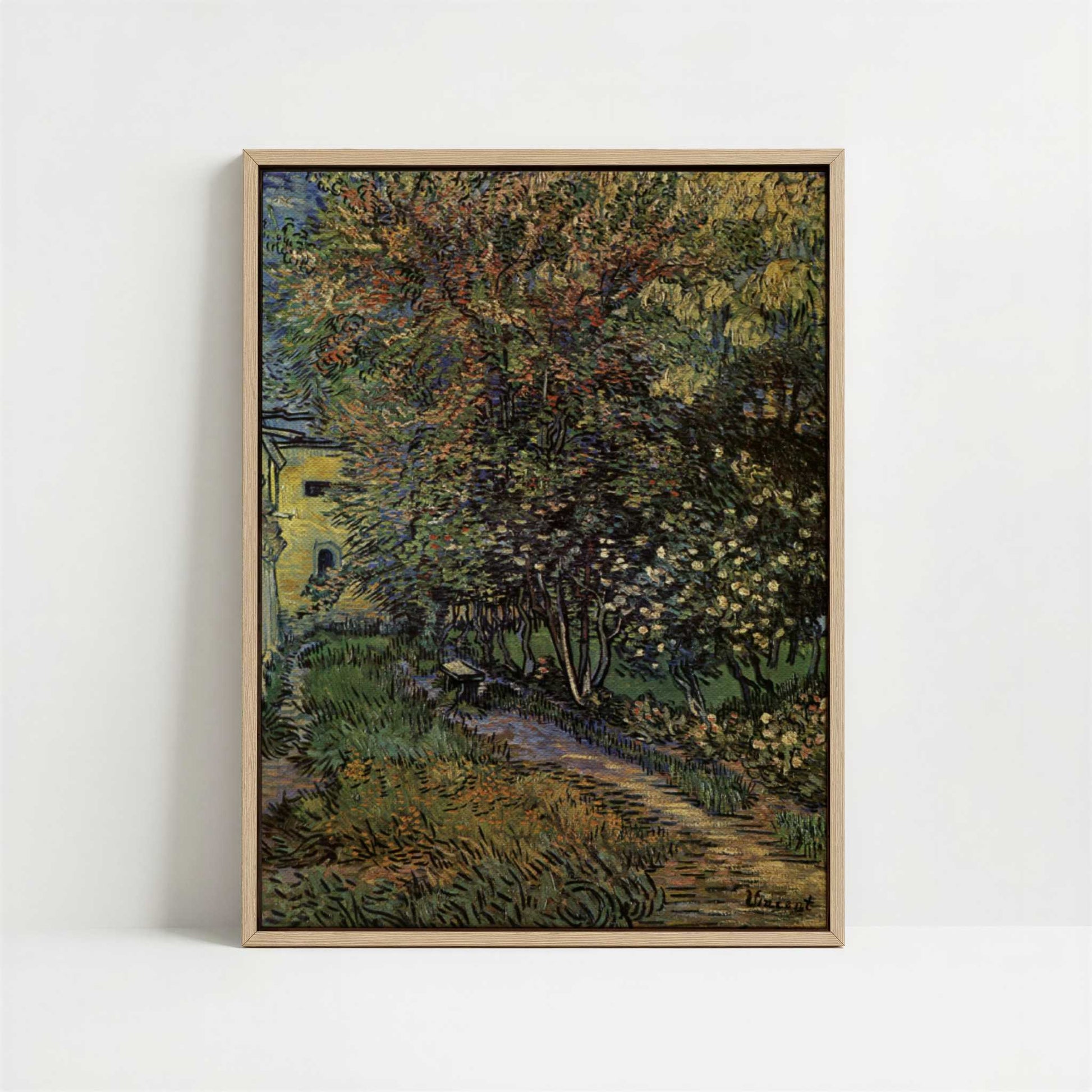 Framed Canvas - Framed canvas in oak color frame