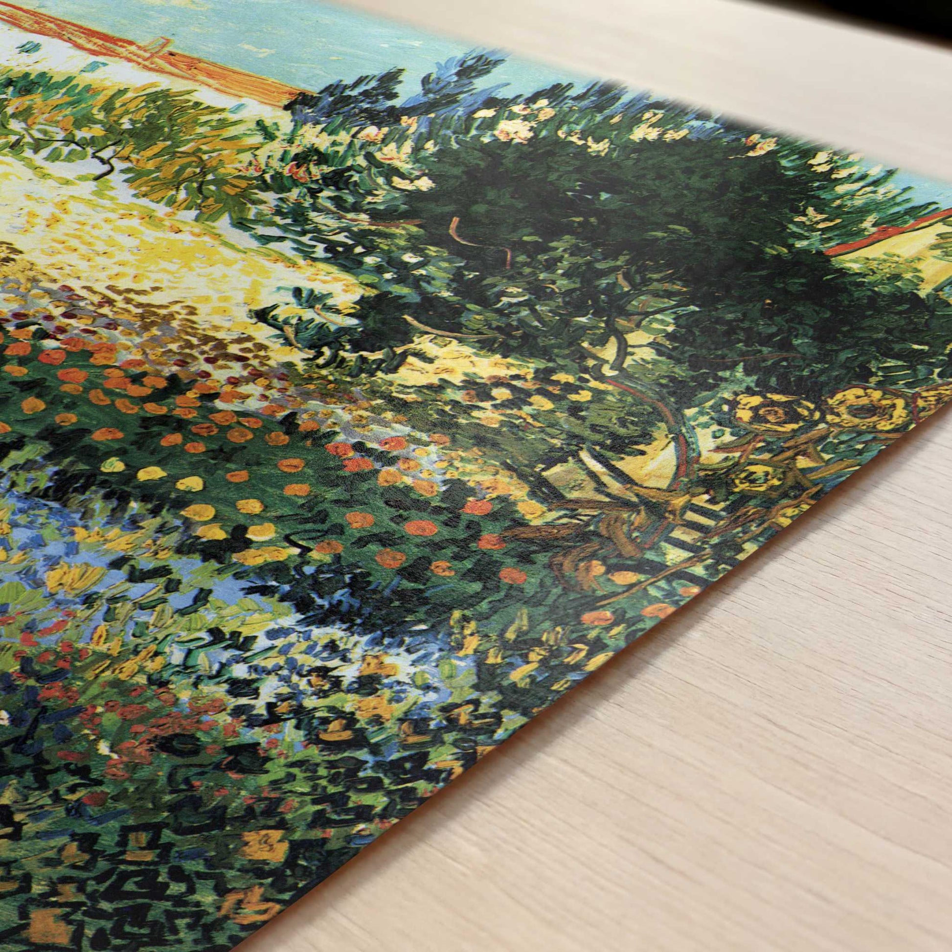 Garden with Flowers (1888) by Vincent van Gogh – Art Print - Close-up detail of the art print