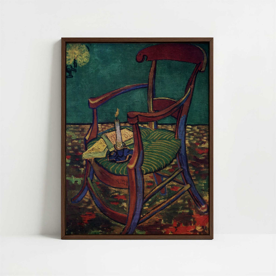 Framed Canvas - Framed canvas in dark wood color frame
