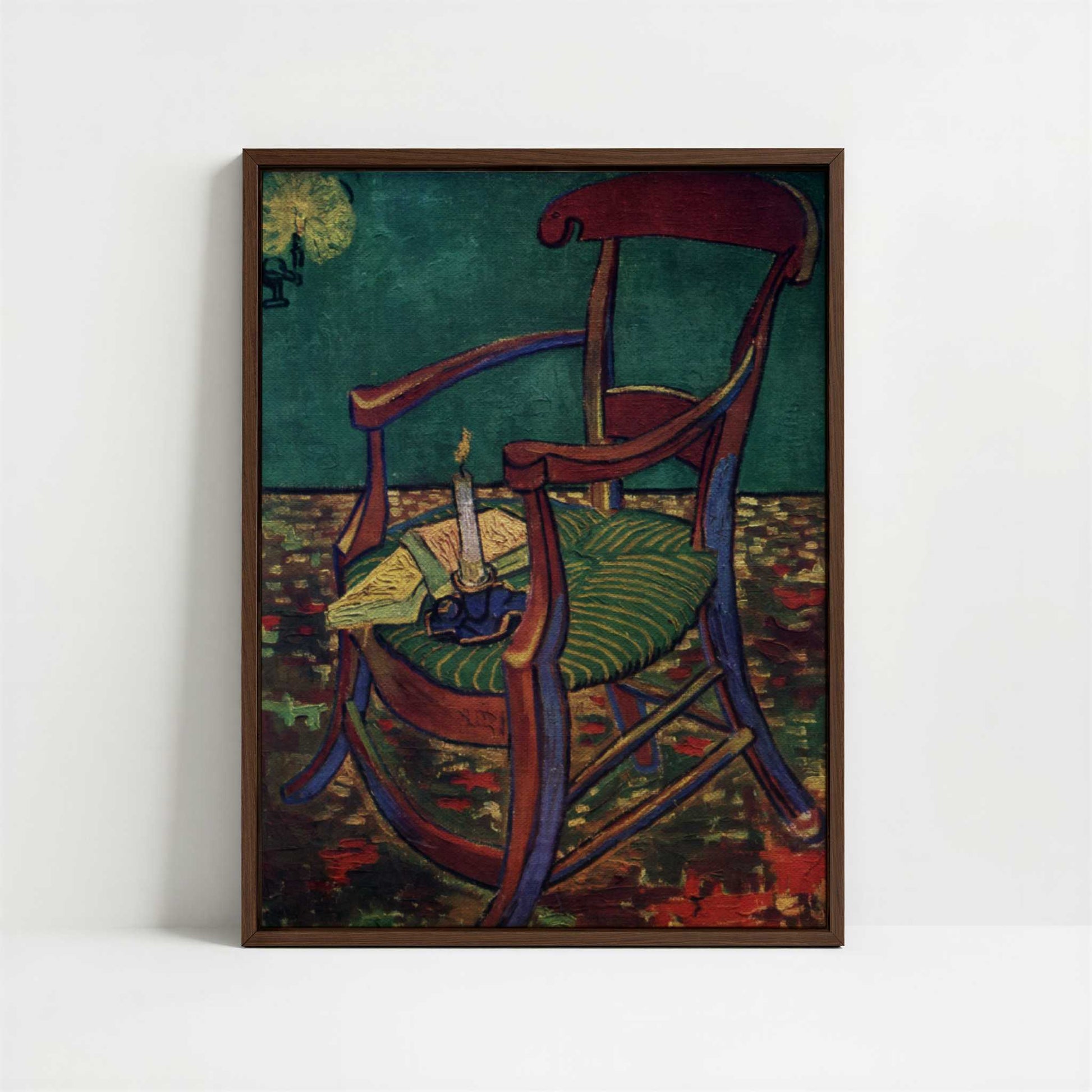 Framed Canvas - Framed canvas in dark wood color frame