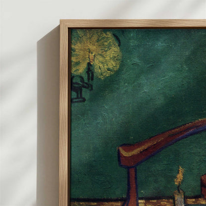 Framed Canvas - Close-up detail and texture of the framed canvas