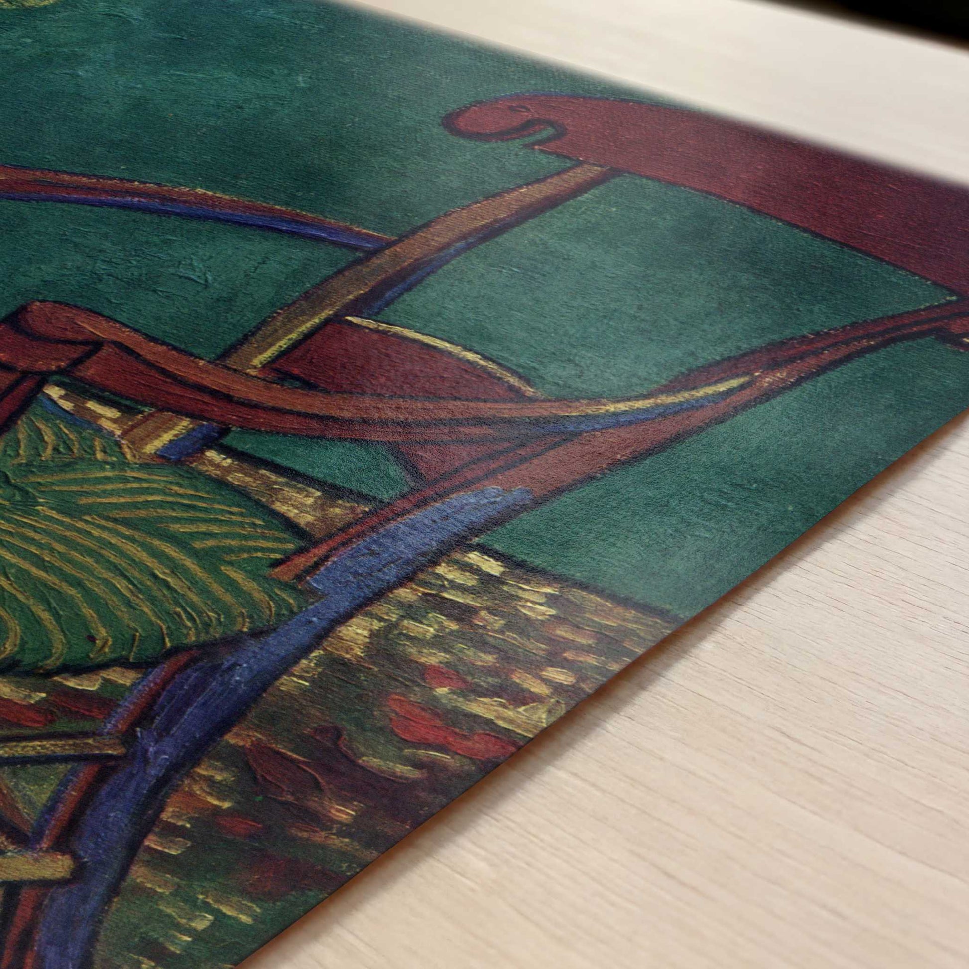 Gauguin's Armchair (1888) by Vincent van Gogh – Art Print - Close-up detail of the art print