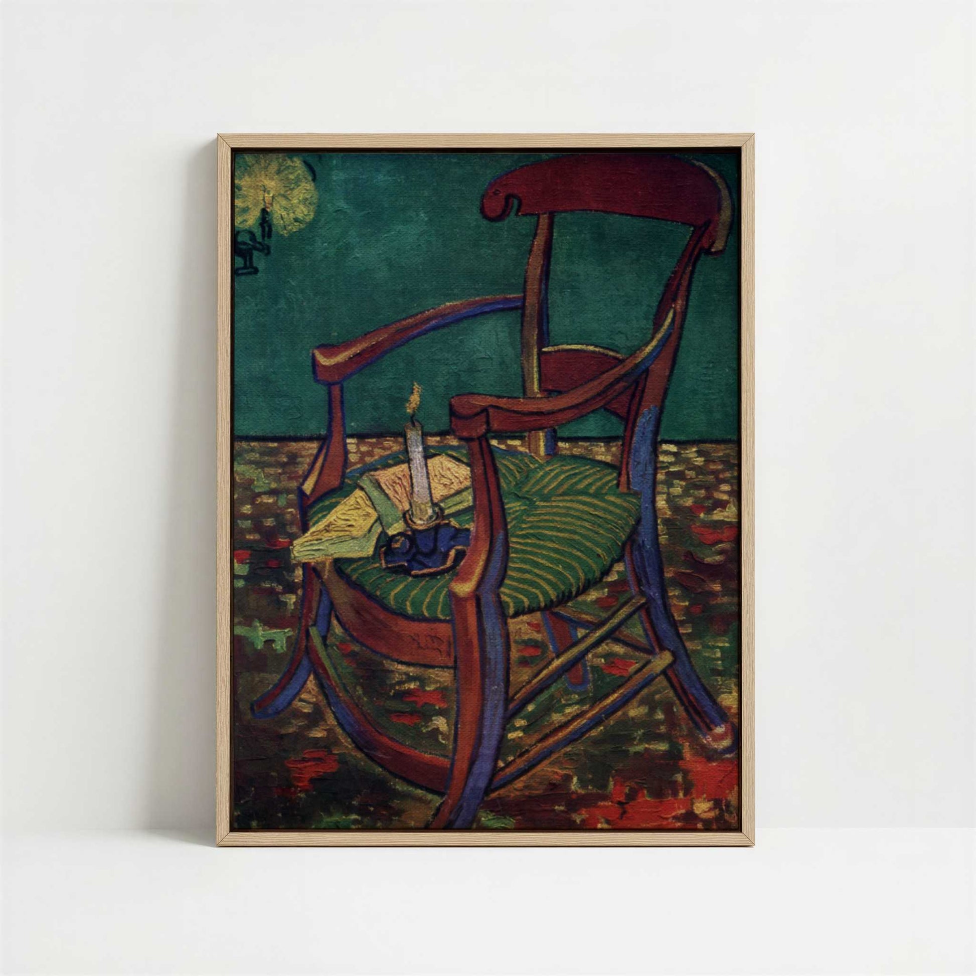 Framed Canvas - Framed canvas in oak color frame