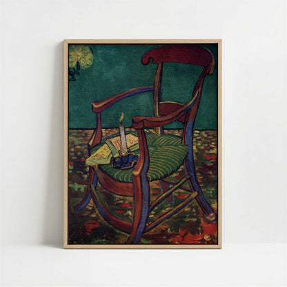 Framed Canvas - Framed canvas in oak color frame