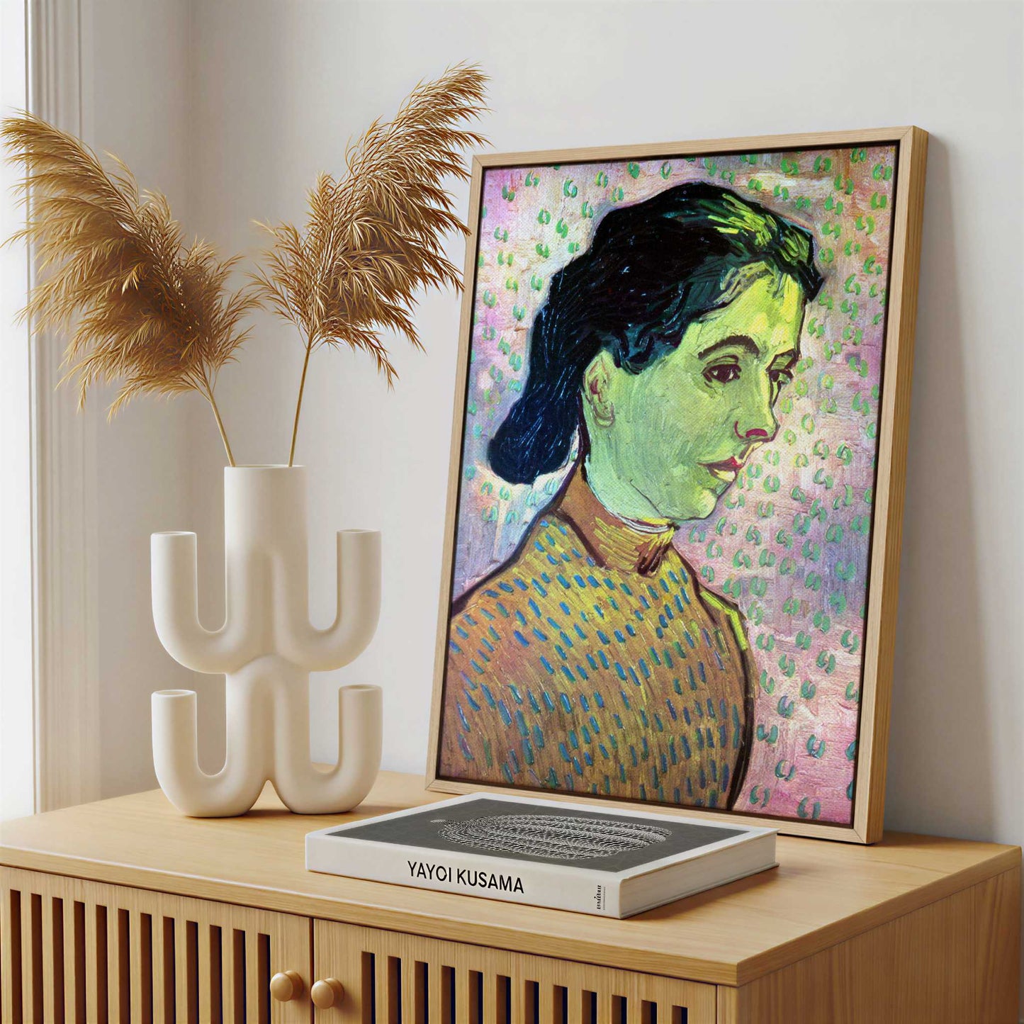 Framed Canvas - Framed canvas in a stylish interior setting