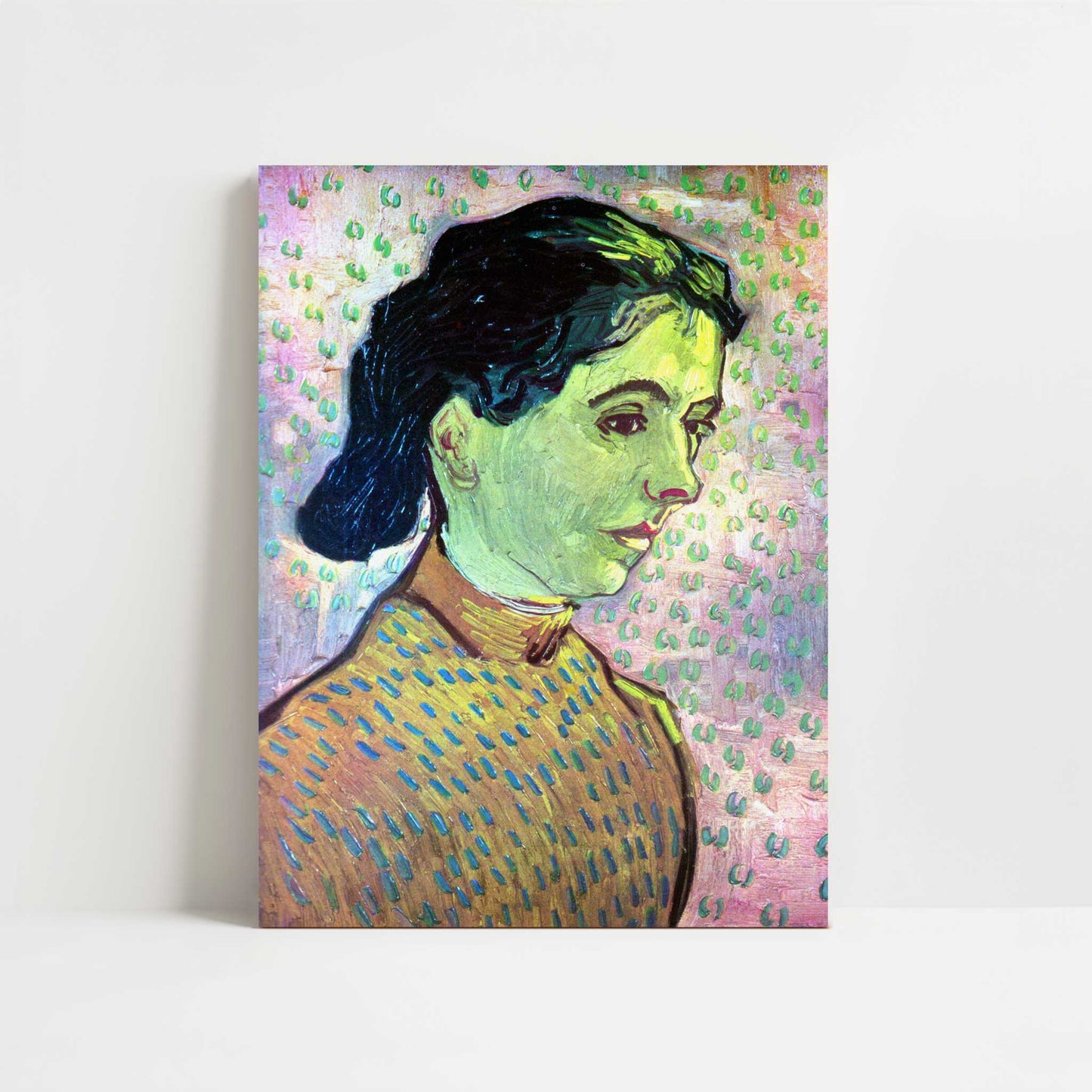 Girl on Pink Background (1888) by Vincent van Gogh – Art Print - Unframed art print