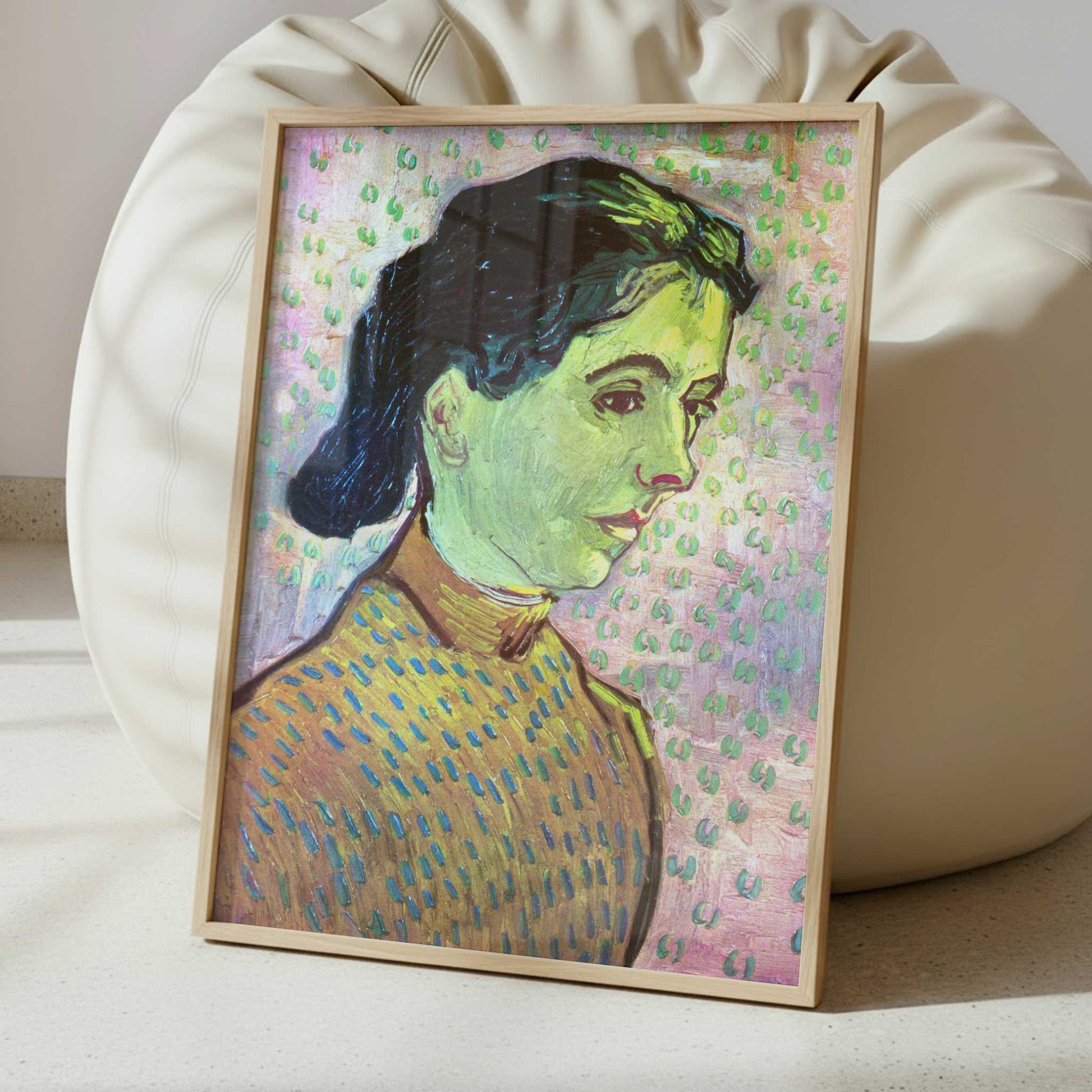 Girl on Pink Background (1888) by Vincent van Gogh – Art Print - Interior inspiration