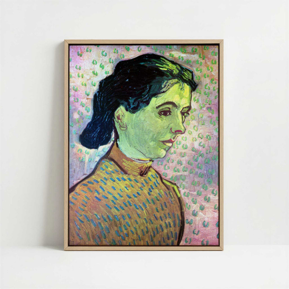 Framed Canvas - Framed canvas in oak color frame