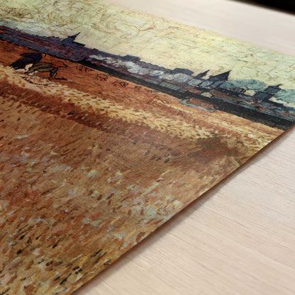 Harvest near Arles (1888) by Vincent van Gogh – Art Print - Close-up detail of the art print