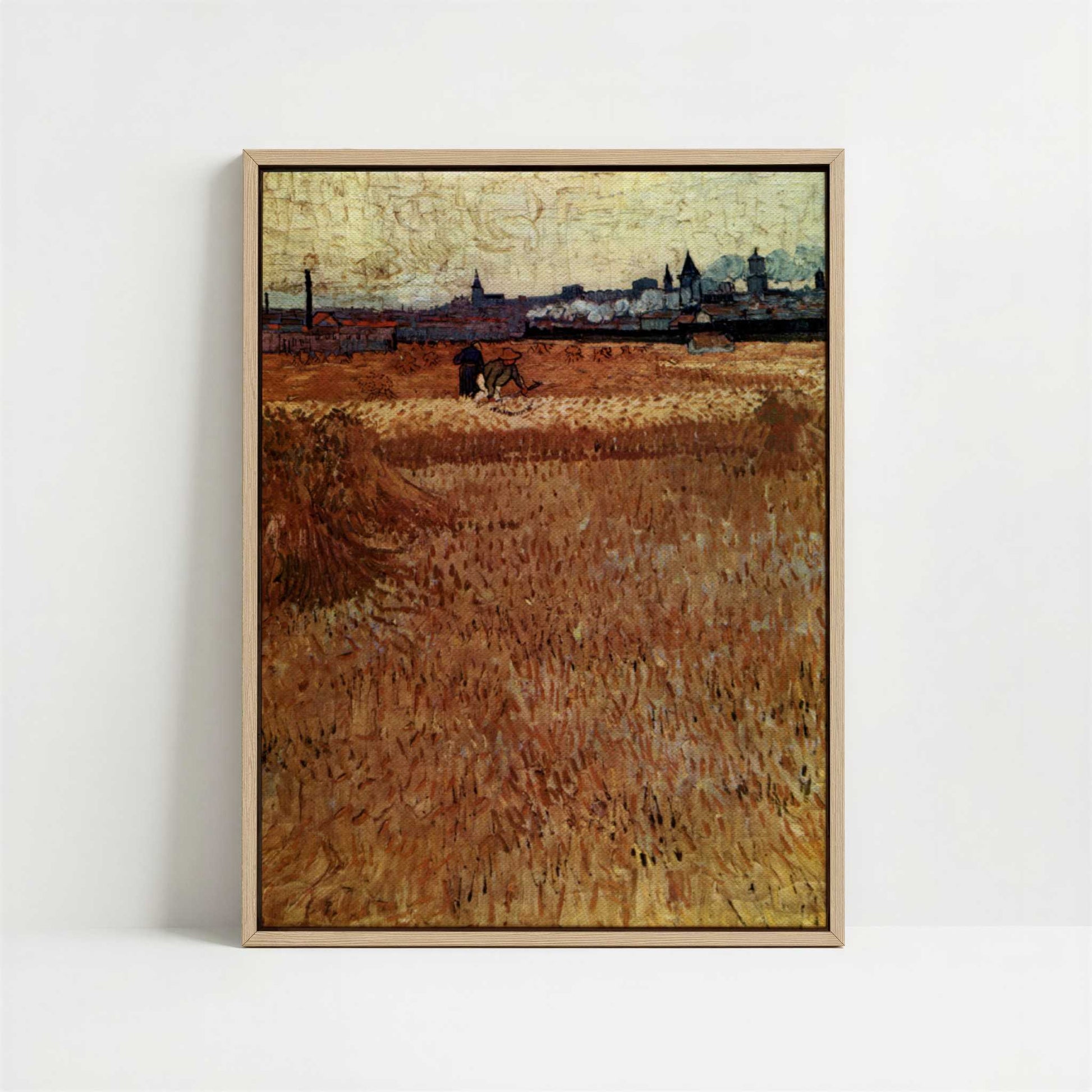 Framed Canvas - Framed canvas in oak color frame