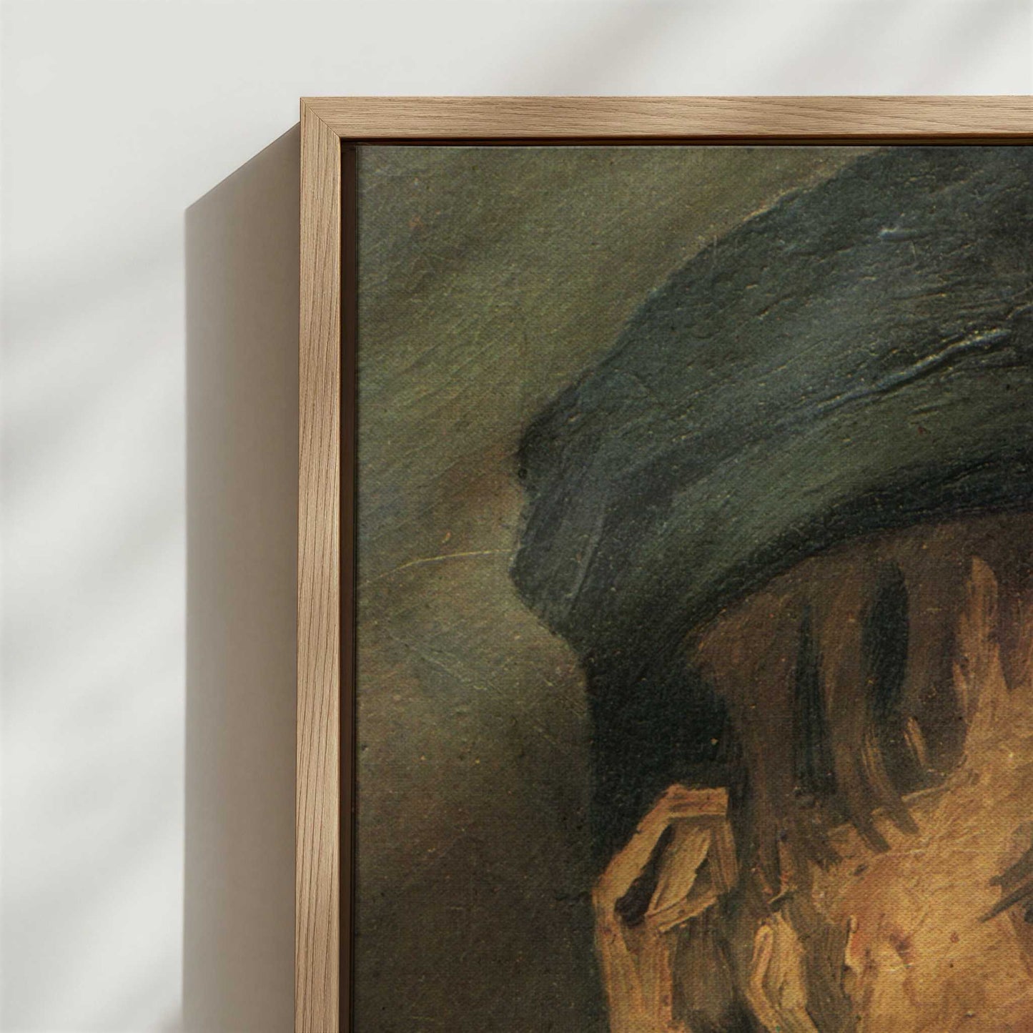 Framed Canvas - Close-up detail and texture of the framed canvas