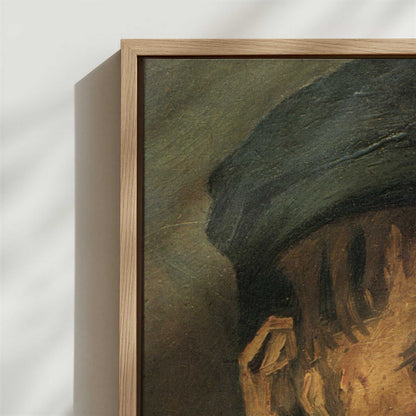 Framed Canvas - Close-up detail and texture of the framed canvas