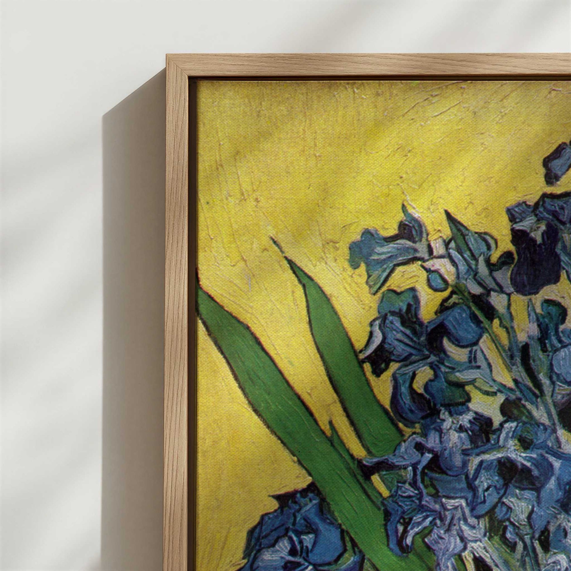 Framed Canvas - Close-up detail and texture of the framed canvas