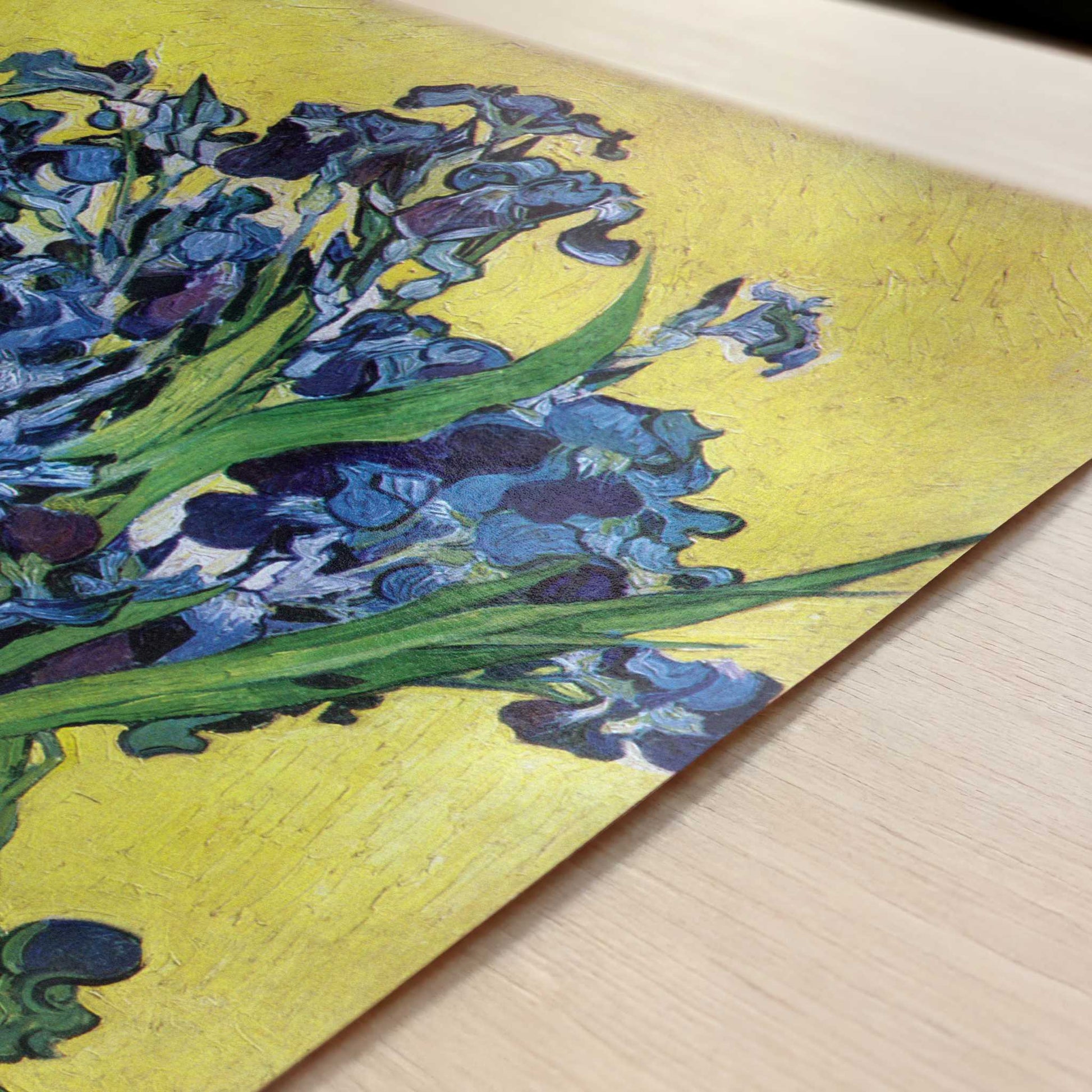 Irises (1890) by Vincent van Gogh – Art Print - Close-up detail of the art print