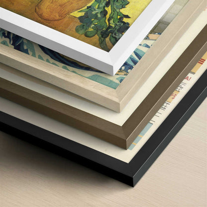 Irises (1890) by Vincent van Gogh – Art Print - Close-up detail of the different frames