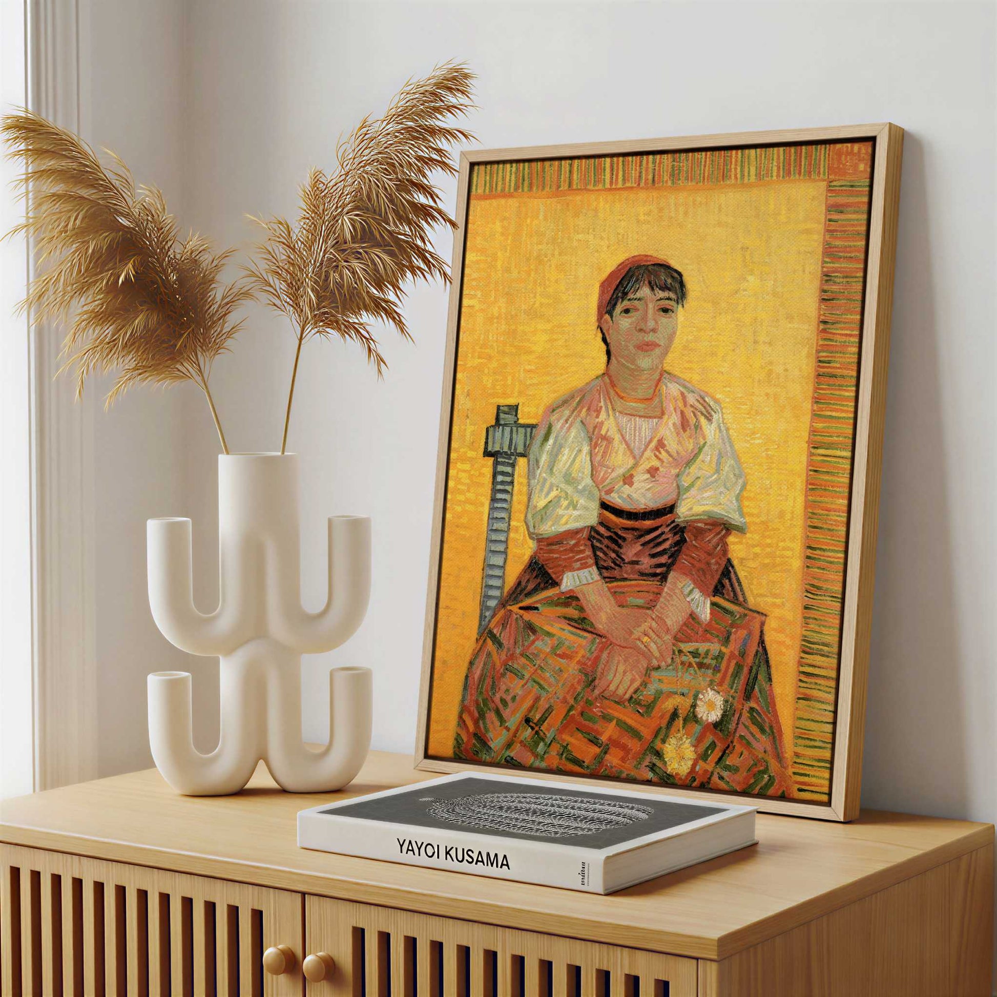 Framed Canvas - Framed canvas in a stylish interior setting