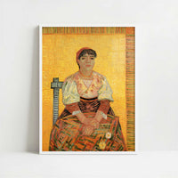 Italian Woman with Carnations (1888) by Van Gogh – Art Print - Art print in white frame