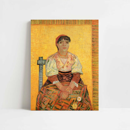 Italian Woman with Carnations (1888) by Van Gogh – Art Print - Unframed art print