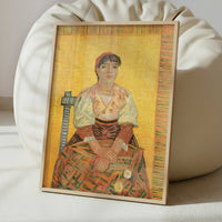 Italian Woman with Carnations (1888) by Van Gogh – Art Print - Interior inspiration