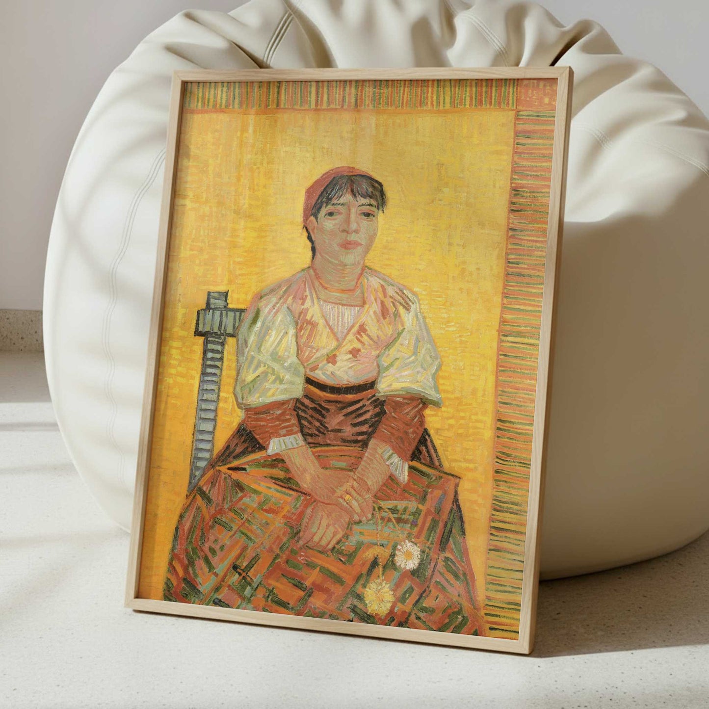 Italian Woman with Carnations (1888) by Van Gogh – Art Print - Interior inspiration