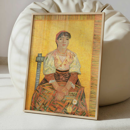 Italian Woman with Carnations (1888) by Van Gogh – Art Print - Interior inspiration