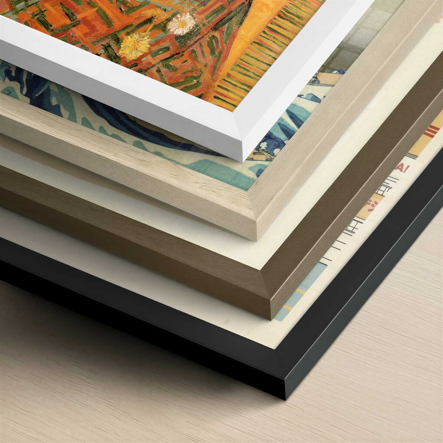 Italian Woman with Carnations (1888) by Van Gogh – Art Print - Close-up detail of the different frames