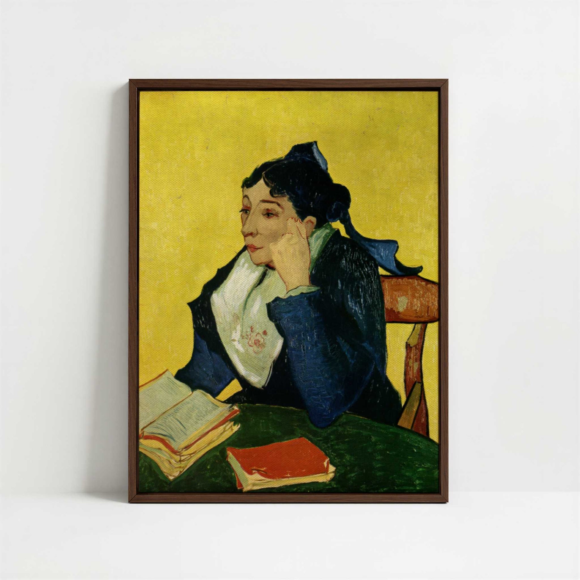 Framed Canvas - Framed canvas in dark wood color frame