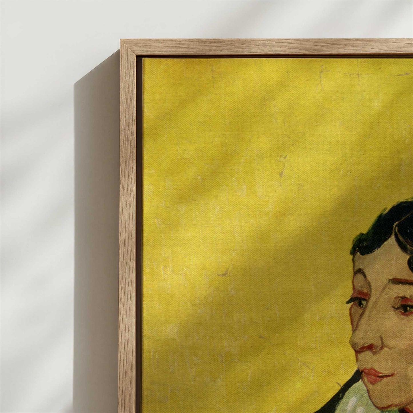 Framed Canvas - Close-up detail and texture of the framed canvas