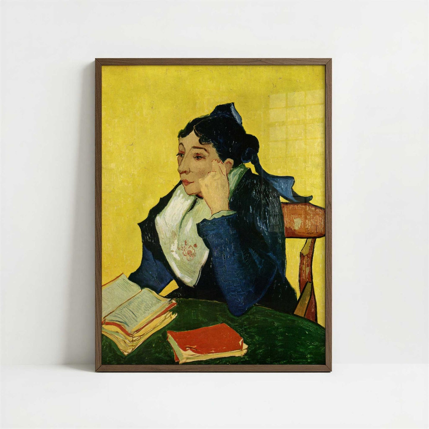 L'Arlésienne (1888) by Van Gogh – Art Print - Art print in dark wood frame