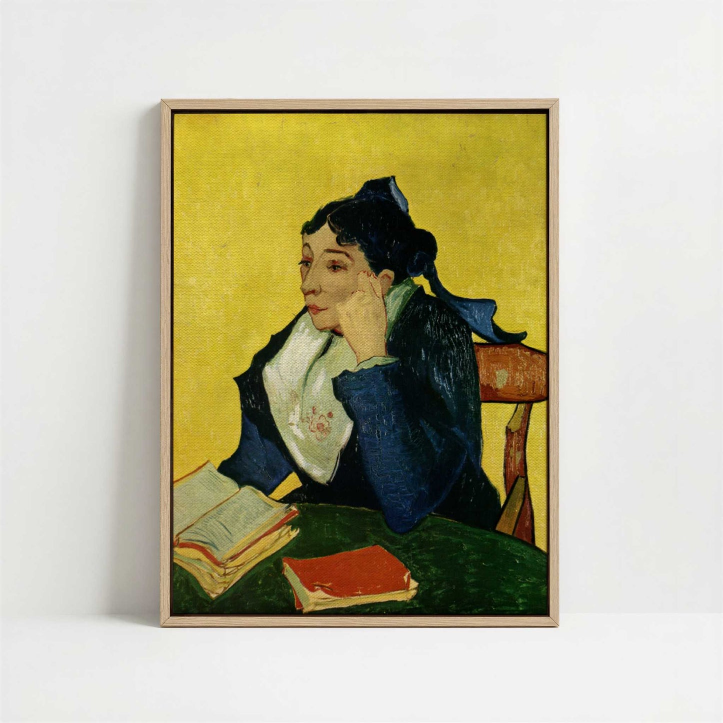 Framed Canvas - Framed canvas in oak color frame