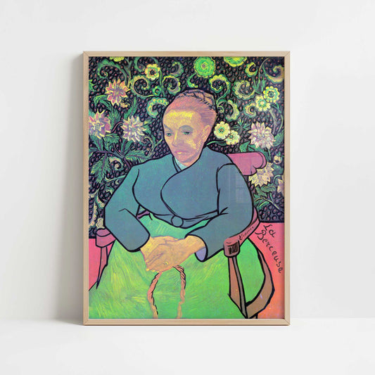 La Berceuse (1889) by Vincent van Gogh – Art Print - Art print in oak frame