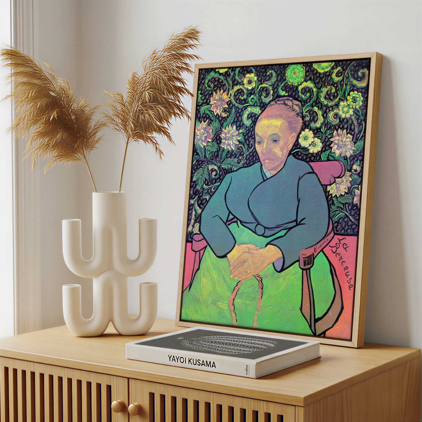 Framed Canvas - Framed canvas in a stylish interior setting