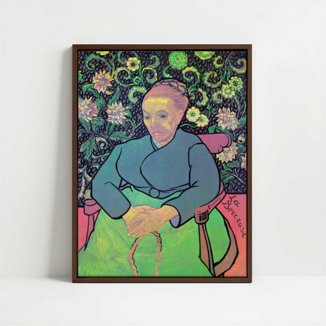 Framed Canvas - Framed canvas in dark wood color frame