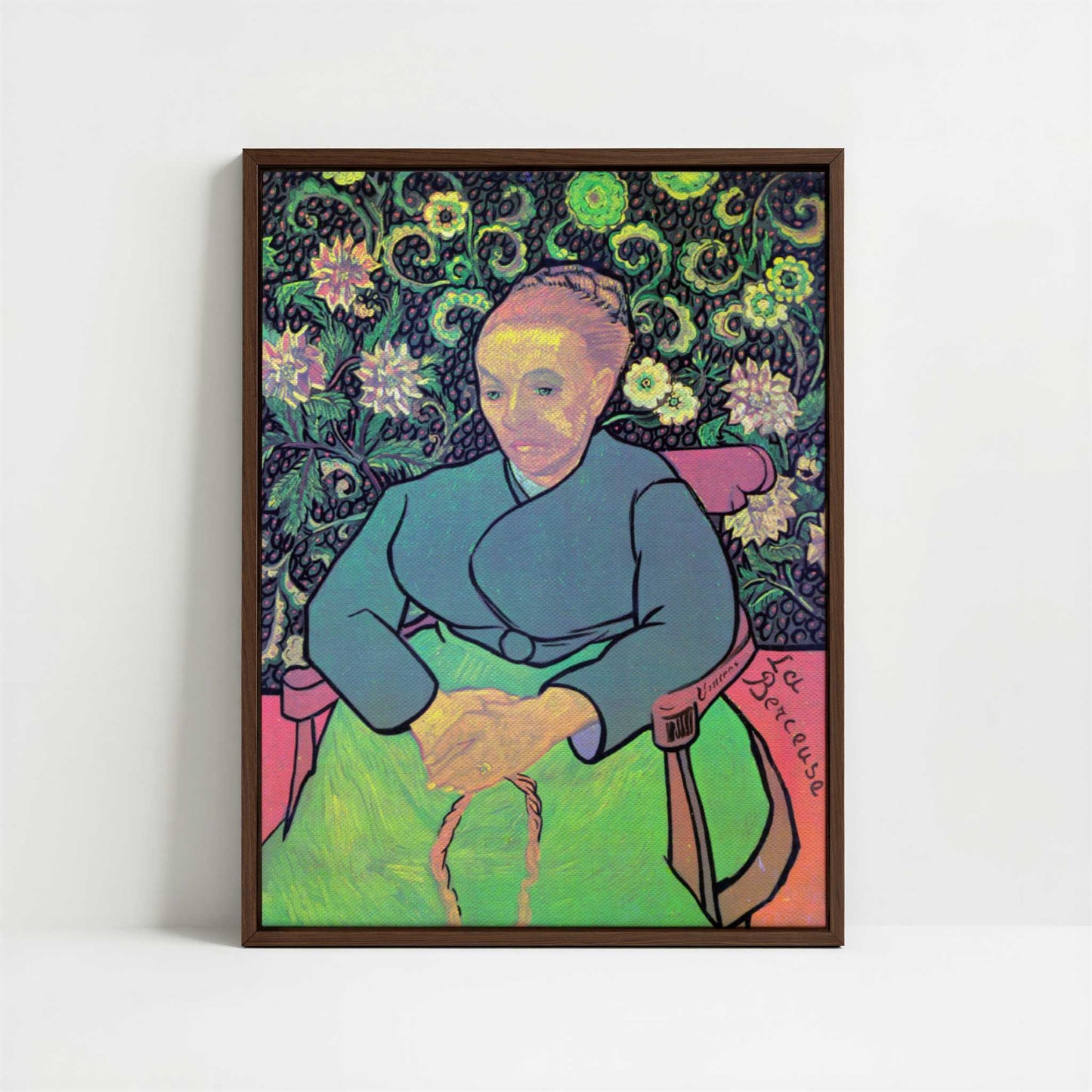 Framed Canvas - Framed canvas in dark wood color frame