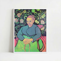 La Berceuse (1889) by Vincent van Gogh – Art Print - Art print in white frame