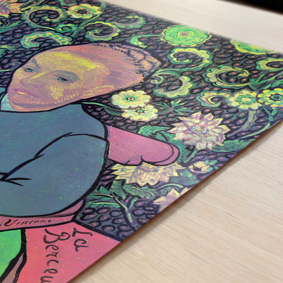 La Berceuse (1889) by Vincent van Gogh – Art Print - Close-up detail of the art print