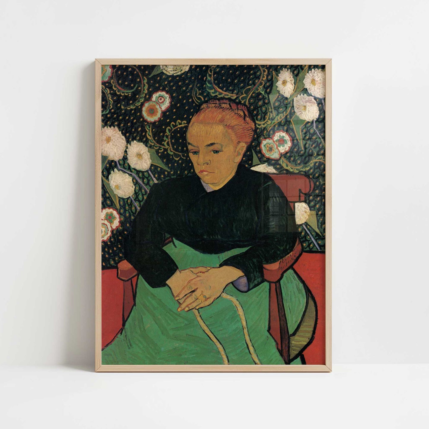 La Berceuse (1889) by Vincent van Gogh – Art Print - Art print in oak frame