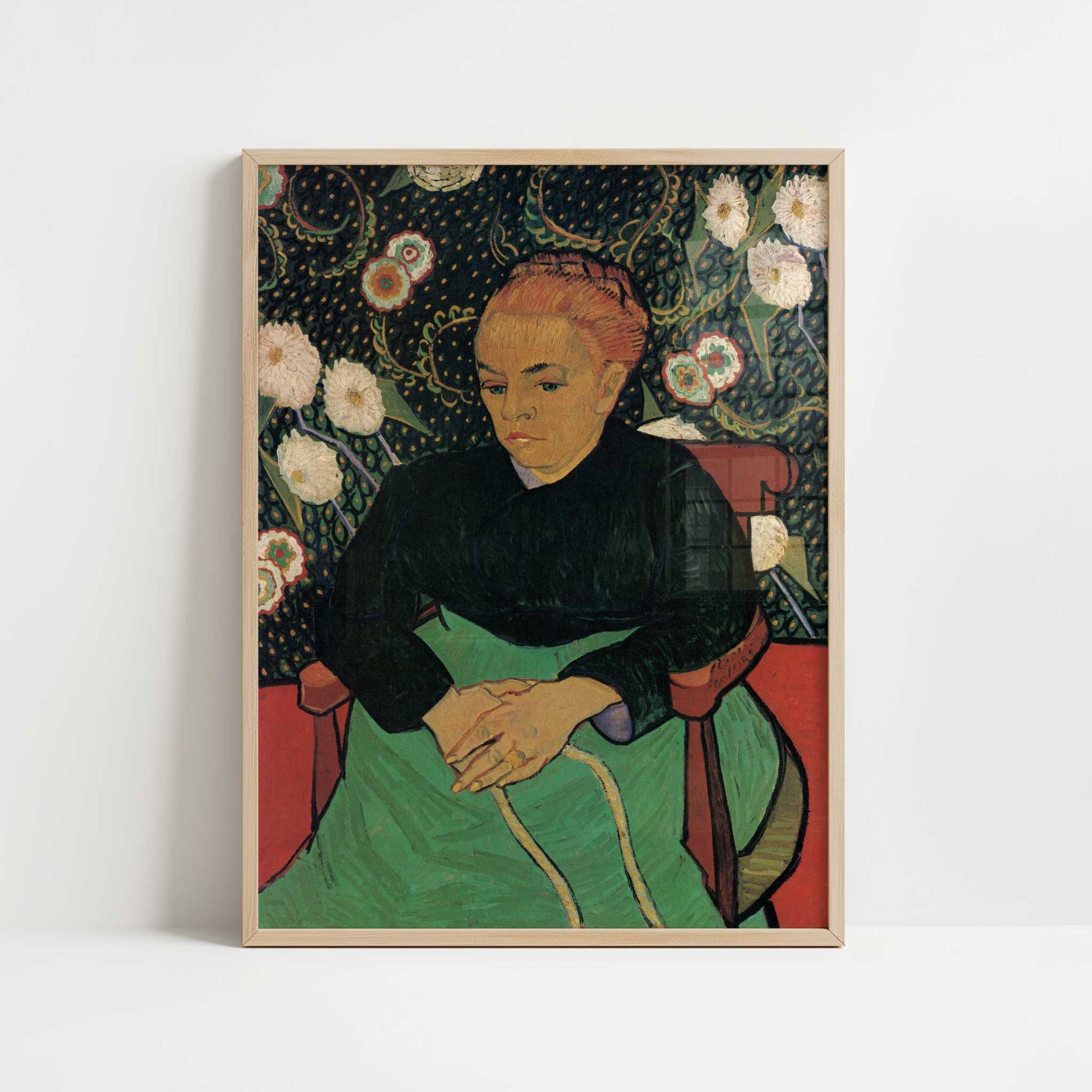 La Berceuse (1889) by Vincent van Gogh – Art Print - Art print in oak frame