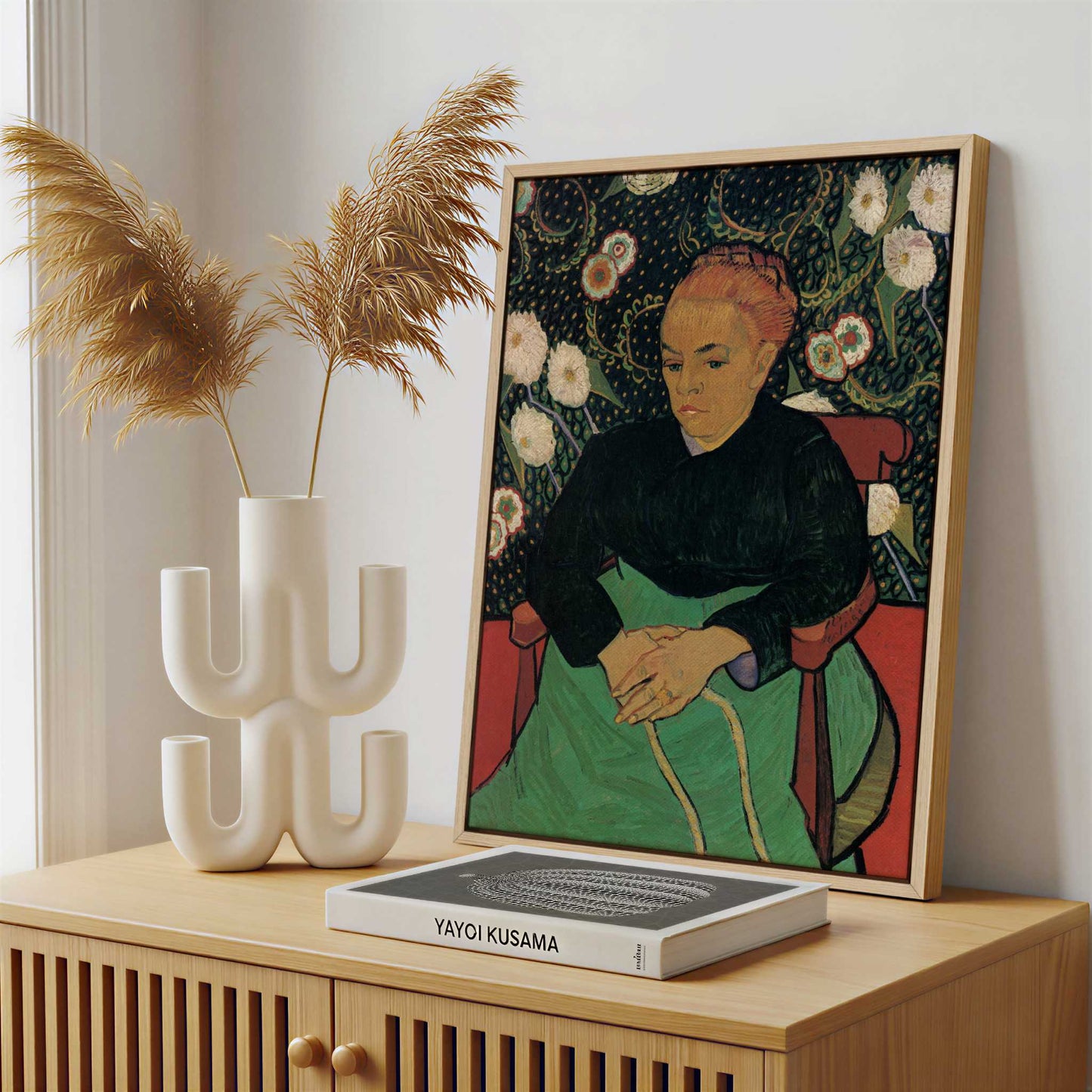 Framed Canvas - Framed canvas in a stylish interior setting