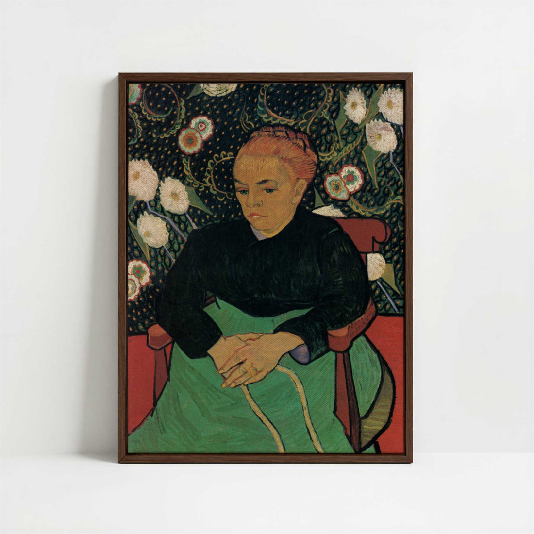 Framed Canvas - Framed canvas in dark wood color frame